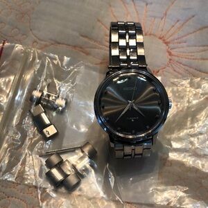 Seiko Classic Contemporary stainless steel wide band watch